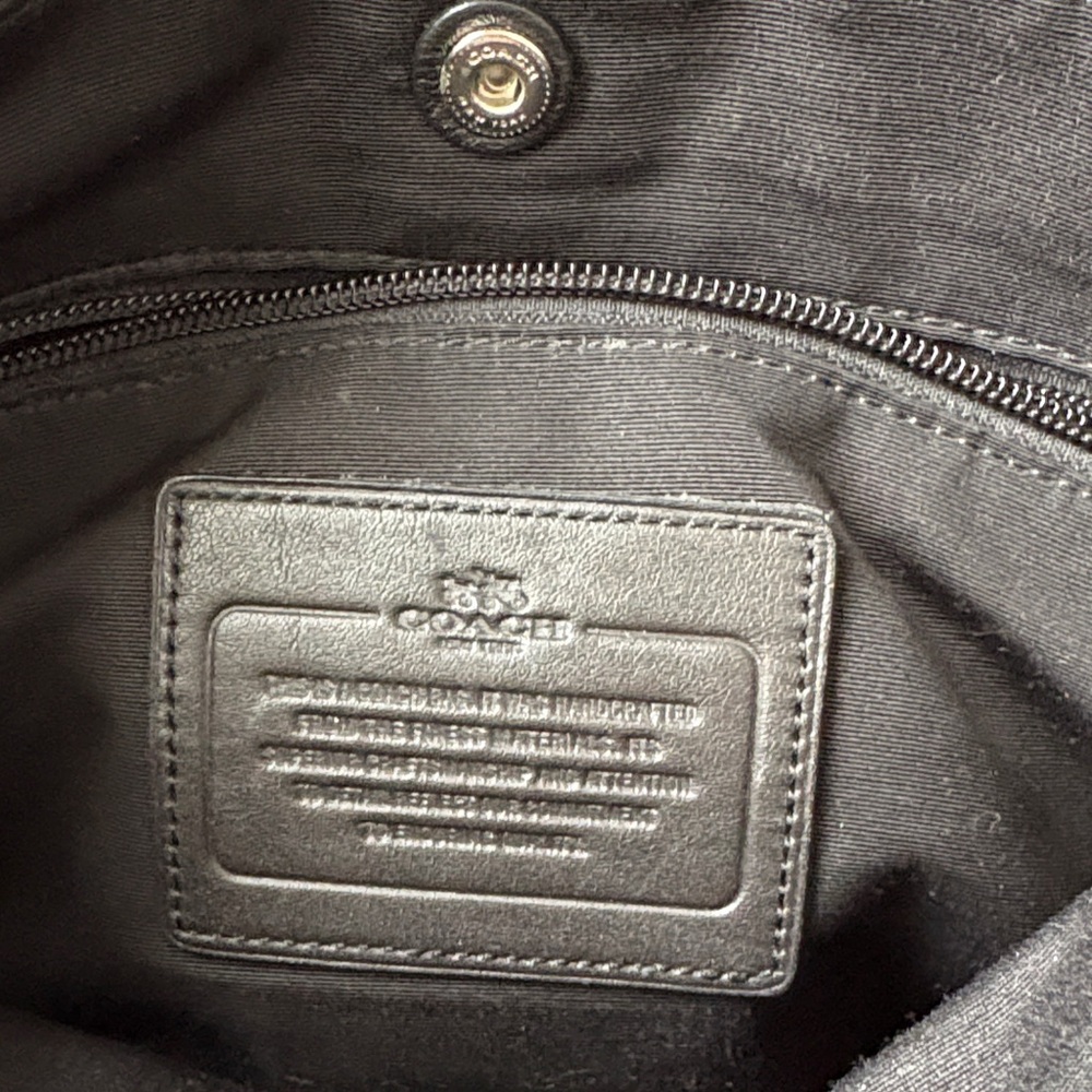 Coach Dark Brown Leather Messenger Bag - Picture 7 of 7